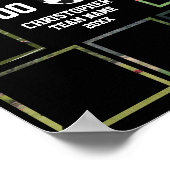 Voetbal 7 fotocollage team naam poster (Hoek)