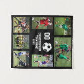 Voetbal 7 fotocollage team naam poster wandkleed (Voorkant (horizontaal))