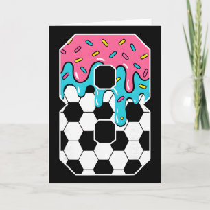 Voetbal 8 Jaar Oude Ijs Drip Jeugd 8e Verjaardag Kaart