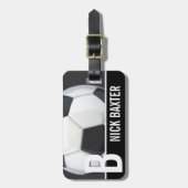 voetbal Aangepast monogram aangepast Label Bagagelabel (Voorkant verticaal)