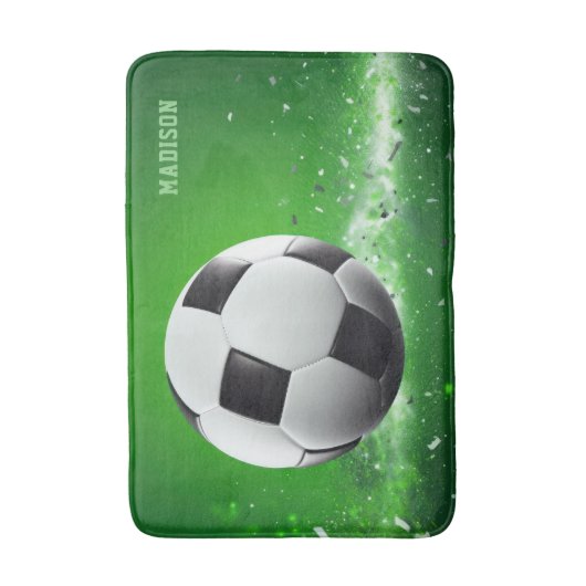 Voetbal Aangepaste naam Badmat (Voorkant Verticaal)