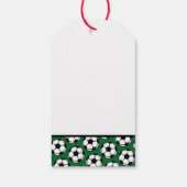 Voetbal Aangepaste naam Groen Zwart wit cadeau Lab Cadeaulabel (Achterkant)