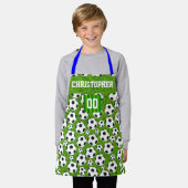 Voetbal & Aangepaste naam kinder Apron Schort (Gedragen)