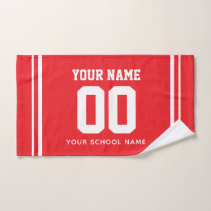 Voetbal aangepaste naam & nummer op rug, teamcadea handdoek