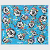 voetbal Aangepaste verlooppapier voor thuisdag Cadeaupapier (Vlak)