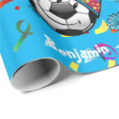 voetbal Aangepaste verlooppapier voor thuisdag Cadeaupapier (Rol Hoek)