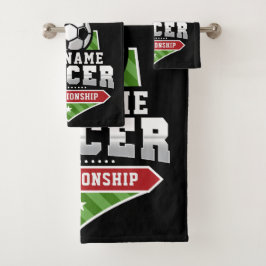 Voetbal aanpassen VOEG TEKST toe Varsity Team Play Bad Handdoek