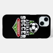 Voetbal aanpassen VOEG TEKST toe Varsity Team Play Case-Mate iPhone Case (Achterkant (horizontaal))