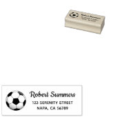 Voetbal adres rubberen stempel (Gestempeld)