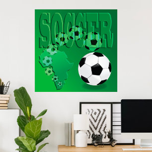 Voetbal Afrika Mooi Groen Voetbal Poster