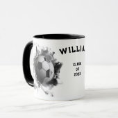 Voetbal Afstudeercadeau Mok (Voorkant links)