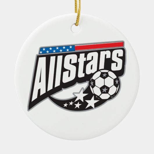 Voetbal Alle sterren Keramisch Ornament (Voorkant)