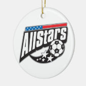 Voetbal Alle sterren Keramisch Ornament (Links)