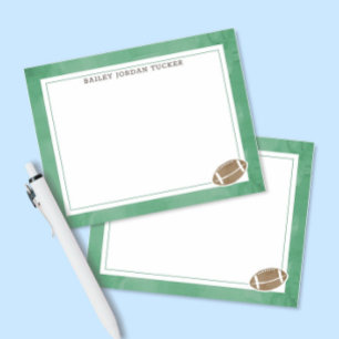 Voetbal Aquarel Groen Briefpapier Notitiekaart Notitiekaartje