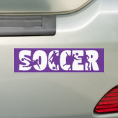 Voetbal Auto  Bumpersticker (Op auto)