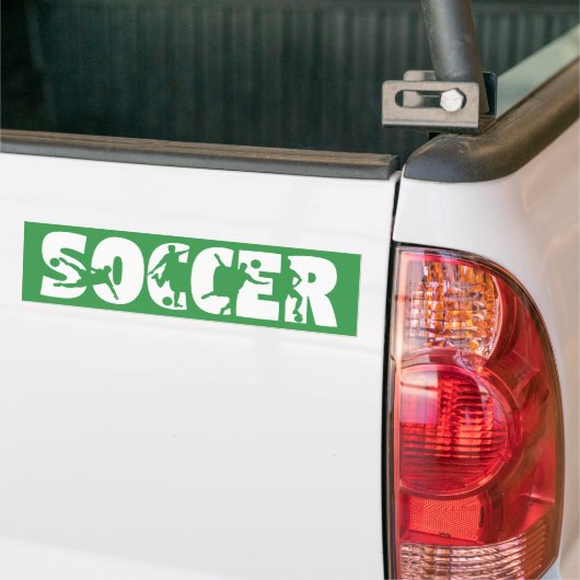 Voetbal Auto  Bumpersticker (Op Truck)