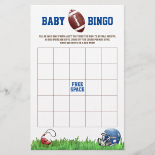 Voetbal Baby BINGO Baby Shower Spel Flyer