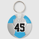 Voetbal Baby Blue & White Team Sleutelhanger (Achterkant)