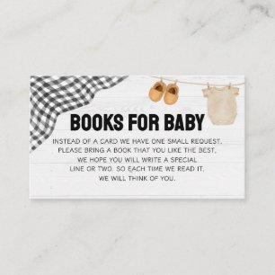 Voetbal Baby Shower Boeken voor Baby Informatiekaartje