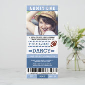 Voetbal Baby Shower Feest Uitnodigingen (Staand voorkant)