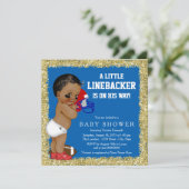 Voetbal Baby Shower Kaart (Staand voorkant)