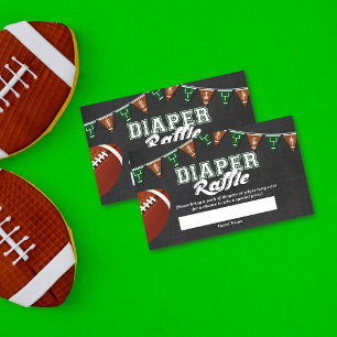 Voetbal Baby Shower Luier Raffle Tickets Informatiekaartje