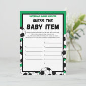 Voetbal Baby shower spel, Football - bewerkbare na Kaart (Staand voorkant)