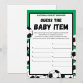 Voetbal Baby shower spel, Football - bewerkbare na Kaart (Voorkant / Achterkant)