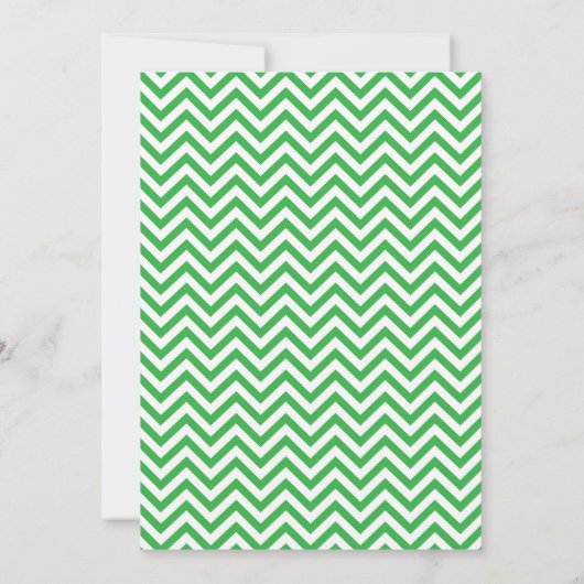 Voetbal Baby shower Uitnodiging Green Chevron (Achterkant)