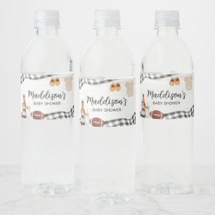 Voetbal Baby Shower Waterfles Etiket