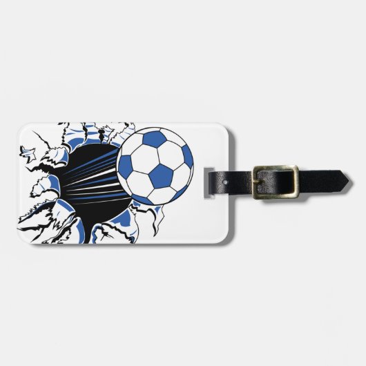 voetbal bagagelabel (Voorkant horizontaal)