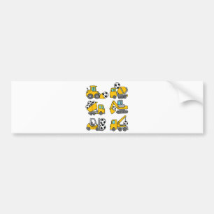 Voetbal Bal Kinderen Voetbal Bouwtrucks Bumpersticker