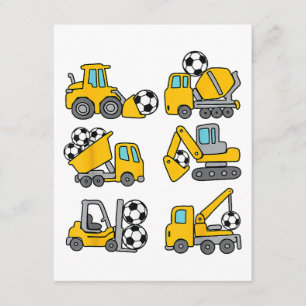Voetbal Bal Kinderen Voetbal Bouwtrucks Informatiekaartje