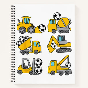 Voetbal Bal Kinderen Voetbal Bouwtrucks Notitieboek