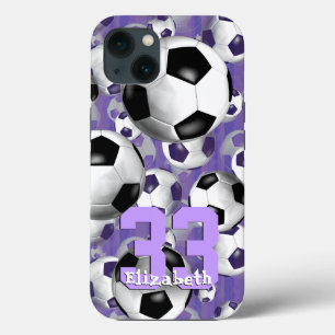 Voetbal Ballz! Meisjes voetbalspeler jersey nummer iPhone 13 Hoesje