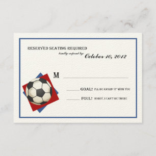  Voetbal Bar Mitzvah Reageer op Felt RSVP Kaartje
