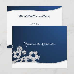 Voetbal Baseball Bar Mitzvah Receptie Kaart