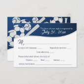 Voetbal Baseball Response Kaart met Dinner Choice (Voorkant / Achterkant)