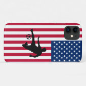 Voetbal Batter en American Flag Otter doos Case-Mate iPhone Case (Achterkant (horizontaal))