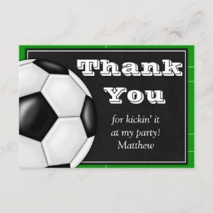 Voetbal bedankkaart voor voetballers