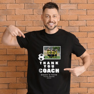 Voetbal Bedankt Coach Team Foto T-shirt