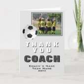Voetbal Bedankt Coach Team Fotokaart (Voorkant)