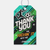 Voetbal Bedankt Label Cadeaulabel (Voorkant)