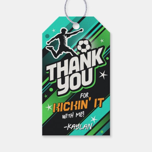 Voetbal bedankt-tag cadeaulabel (Voorkant)