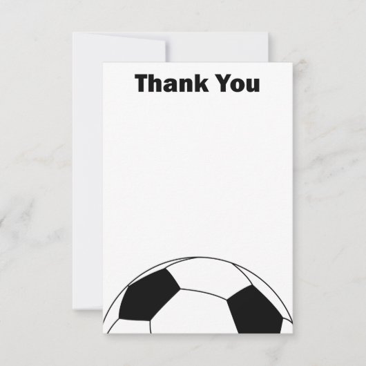 Voetbal Bedankt voor je briefkaarten (Voorkant)