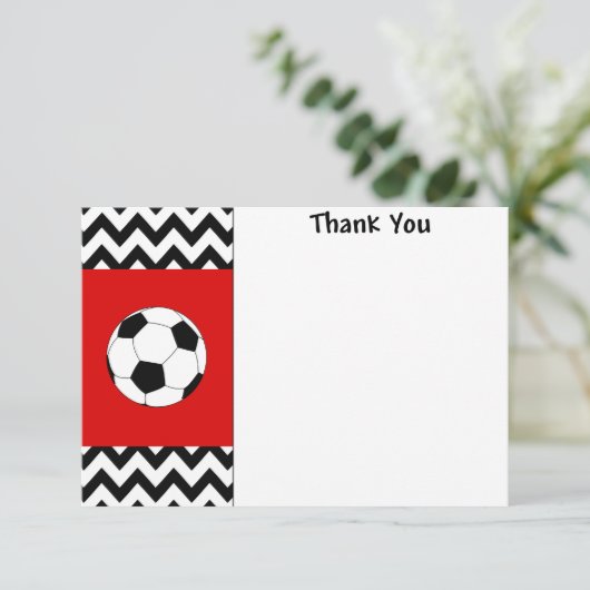 Voetbal Bedankt voor je briefkaarten (Staand voorkant)