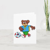 Voetbal Beer Spelen Football in Sport Outfit Kaart (Voorkant)