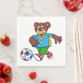 Voetbal Beer Spelen Football in Sport Outfit Servet (Insitu)