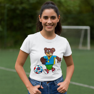 Voetbal Beer Spelen Football in Sport Outfit T-shirt