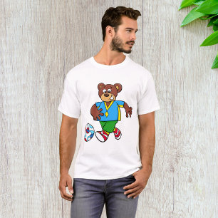 Voetbal Beer Spelen Football in Sport Outfit T-shirt